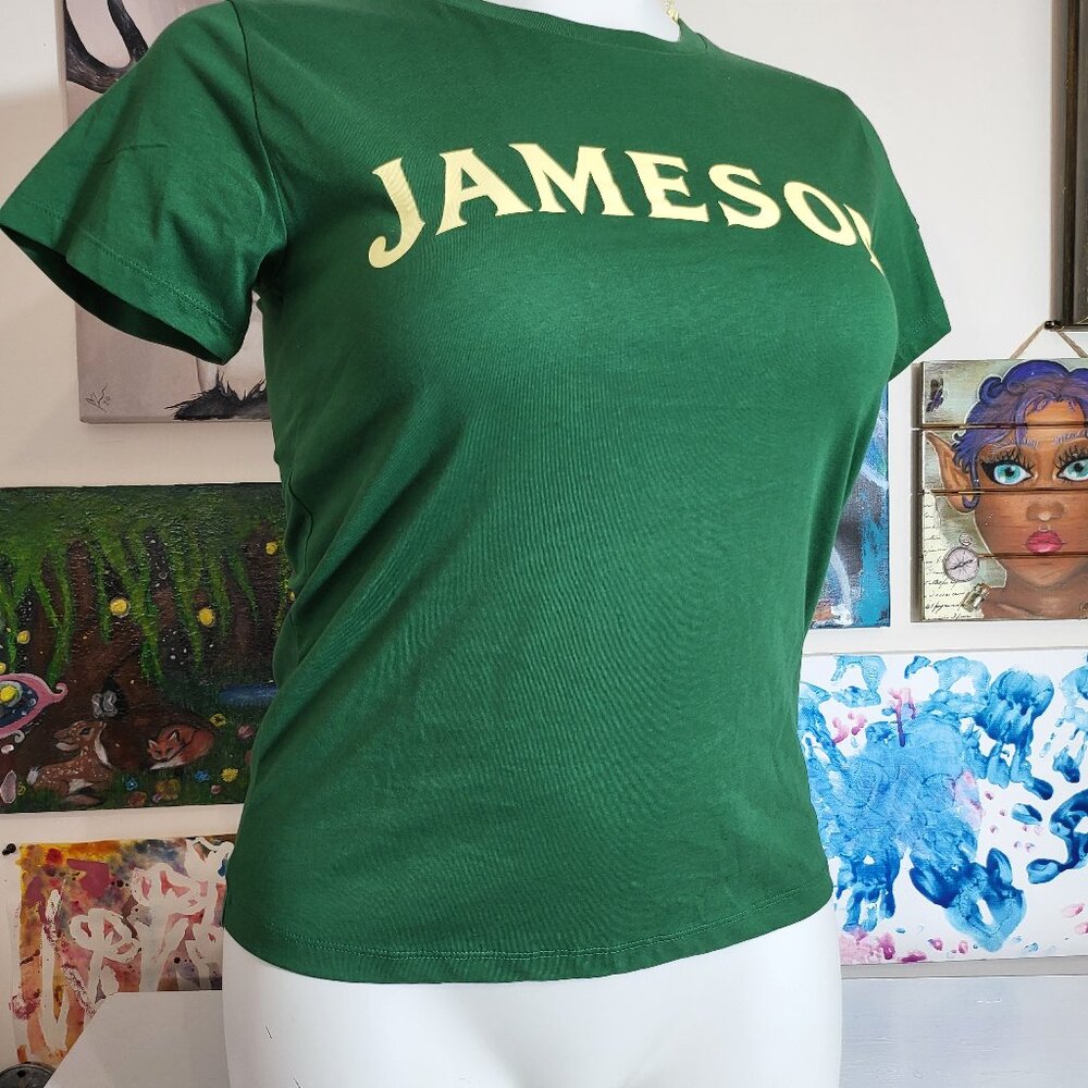 Jameson Irish Whiskey Dark Green T-Shirt Women's Size Large NWT High Quality